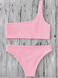 Fashion One Shoulder Bikini Set