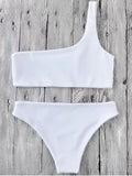 Fashion One Shoulder Bikini Set