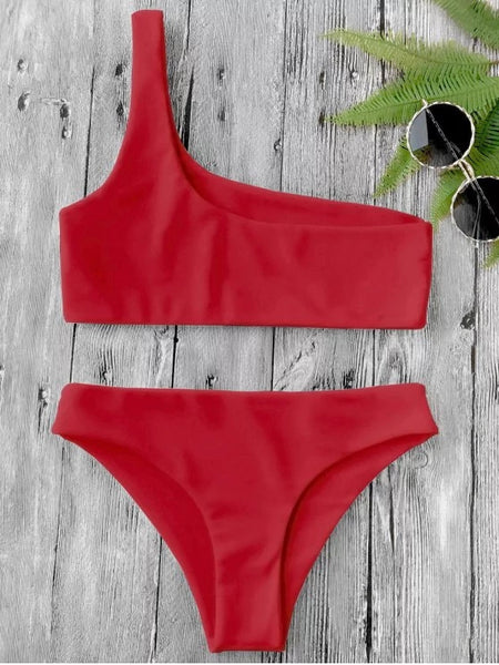 Fashion One Shoulder Bikini Set – Ncocon