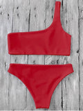Fashion One Shoulder Bikini Set
