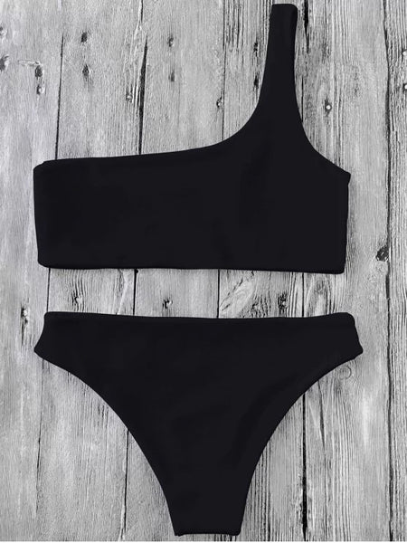 Fashion One Shoulder Bikini Set
