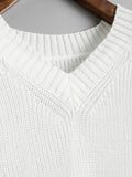 Chic V Neck Raglan Sleeve Lace Up Sweater
