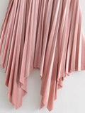 Dreamy Pleated Asymmetrical Skirt