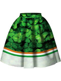 Delicate Leaf Print Skirt