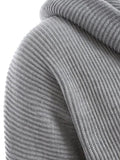 Trendy Hooded Buttoned Longline Sweater