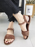 Unique Fringes Flat Heel Slingback Sandals