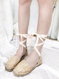 Cute Lace Up Espadrille Fisherman Sandals