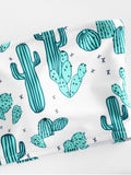 Lovely Cactus Pattern Bandeau Bikini Set