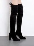 Unique High Heel Drawstring Over The Knee Boots