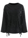 Elegant Hole Tunic Pullover Sweater