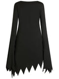 Plus Size Halloween Split Sleeve Midi Witch Cosplay Dress