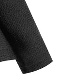 Romantic Hem Buttoned Turtleneck Sweater