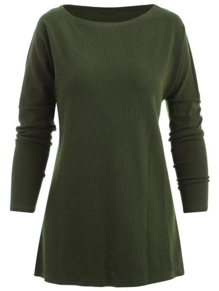 Trendy Sleeve Tunic Knit Top