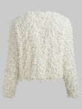 Elegant Sleeve Fluffy Pullover Sweater