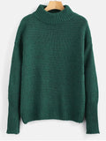 Causal Plain Heathered Pullover Sweater