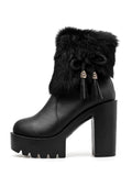 Fashion Bowknot Platform High Heel Fluffy Boots