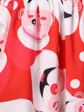 Fashion Santa Clause Print Pin Up Dress