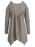 Dreamy Shoulder Hollow Out Asymmetrical Sweater