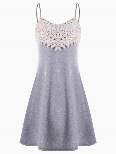 Advanced Lace Backless Mini Slip Dress