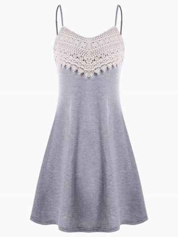 Advanced Lace Backless Mini Slip Dress