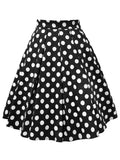 Modern  Dot High Waist A Line Skirt