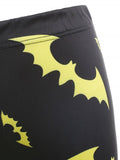 Trendy Bats Print Workout Leggings