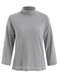 Fashion Shoulder Turtleneck Pullover Sweater