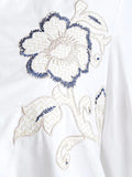 Classic Embroidered Smock Mini Shirt Dress