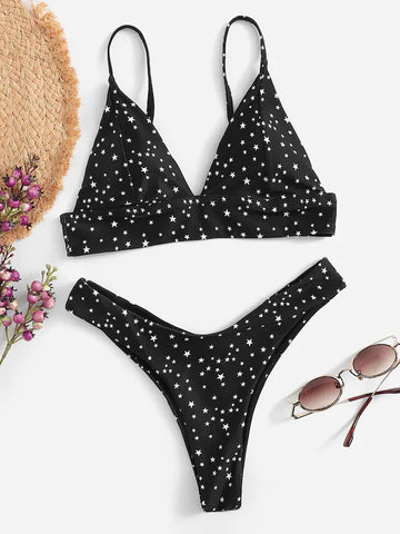 Black Star Cami Bikini Set 