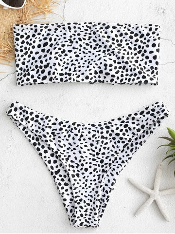 Pretty Back Lace-up Bikini Set