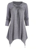 Fashion  Hem Twisted Strap Mini Dress