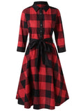 Fairy Tale Button Tartan Shirt Dress