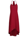 Fancy  Low Asymmetric Chiffon Cami Long Dress