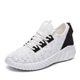 Low Heel Sneakers  Knitted Mesh Breathable Flat Bottom Non-Slip Shoe