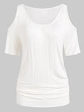 Lovely Shoulder Round Neck T-shirt
