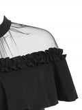 Romantic Panel Ruffle Flare Dress