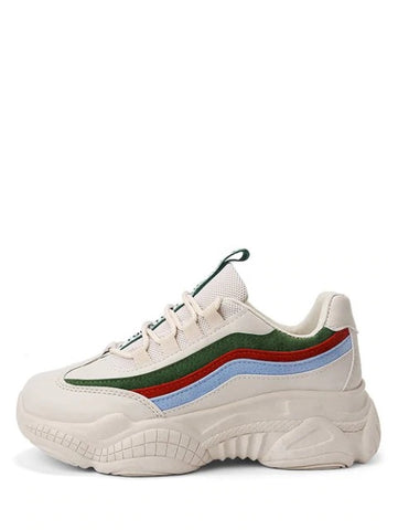 Adorable Block Stripe Platform Sneakers
