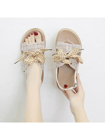 Impressive Bottom Latticed Female Sandals