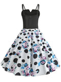 Glamorous Dot Flower A Line Vintage Dress