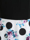 Glamorous Dot Flower A Line Vintage Dress