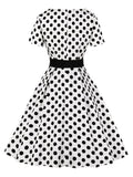 Fashion Dot Frilled Vintage Dress