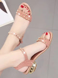 Chic Strange Heel Rivet Sandals