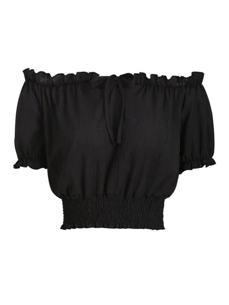 Fashion Shirred Waist Off The Shoulder Top – Ncocon