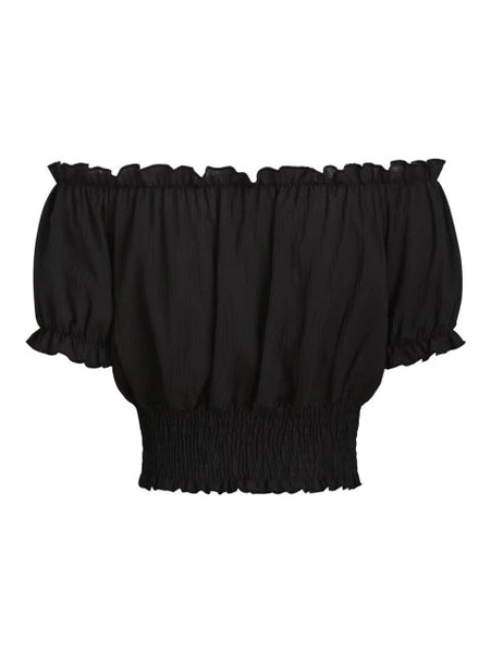 Fashion Shirred Waist Off The Shoulder Top – Ncocon