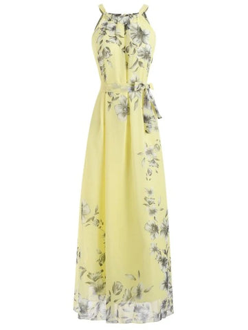 Plus Size Floral Bohemian Maxi Dress