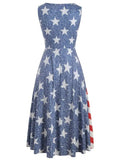 American Flag Plus Size A Line Dress