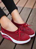 Pretty Breathable Bow Platform Sneakers