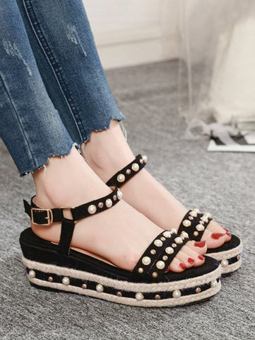 Romantic Decorated Buckle Bohemia Sandals