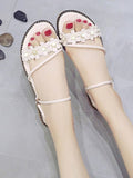 Chic Decorate Flat Heel Sandals
