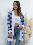 GRADIENT STRIPE SWEATER COAT OUTWEAR